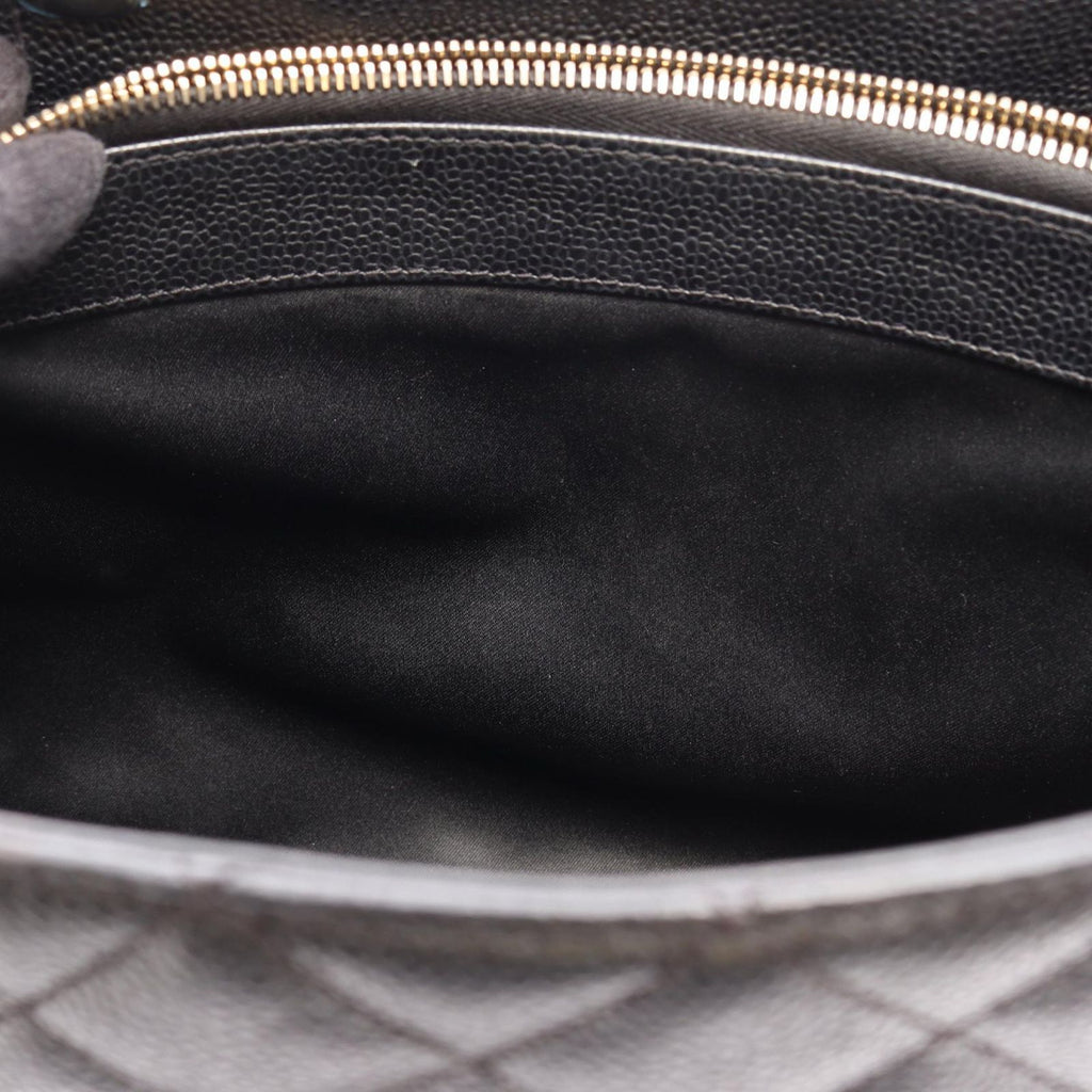 Chanel Tote Bag Quilted Grand Shopping GST Black Caviar Leather Chain — view 6
