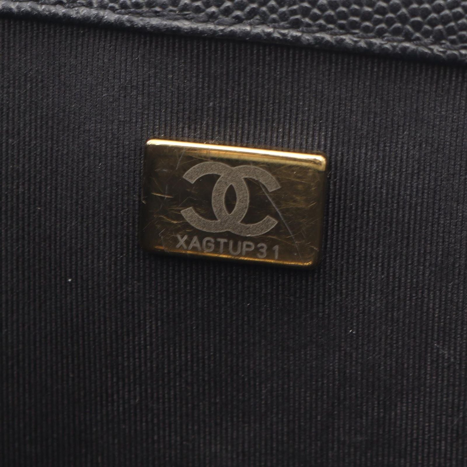 Chanel Shoulder Bag Boy Black Caviar Leather Chain — view 5