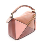 Loewe Handbag Puzzle Bag Small 2-Way Brown Light Pink Leather — view 2
