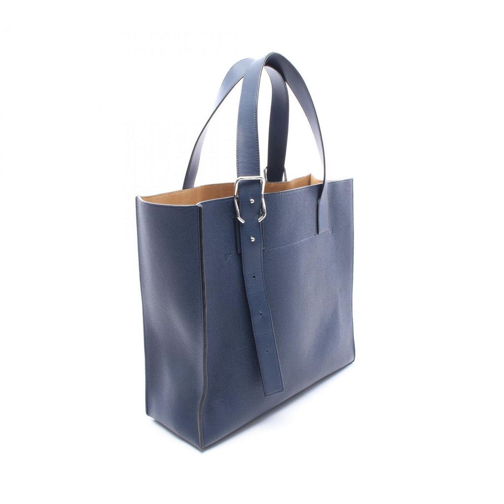 Loewe Tote Bag Buckle Horizontal Anagram Navy Leather — view 2