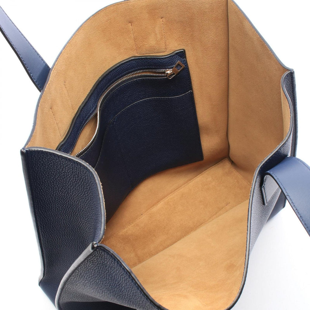Loewe Tote Bag Buckle Horizontal Anagram Navy Leather — view 3