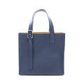 Loewe Tote Bag Buckle Horizontal Anagram Navy Leather