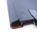 Loewe Tote Bag Buckle Horizontal Anagram Navy Leather — view 5
