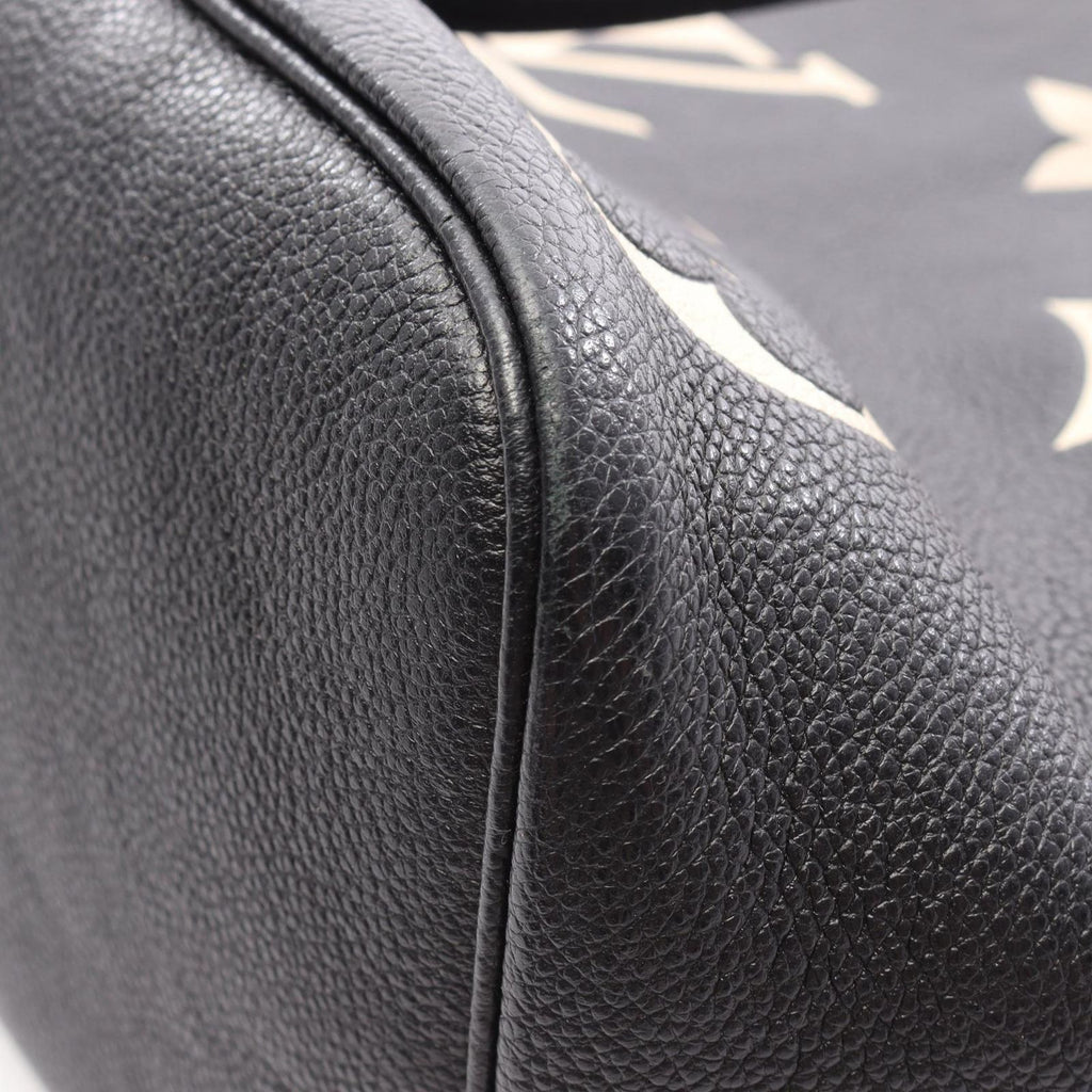 Louis Vuitton Tote Bag Neverfull MM Monogram Empreinte Black Beige Leather — view 5