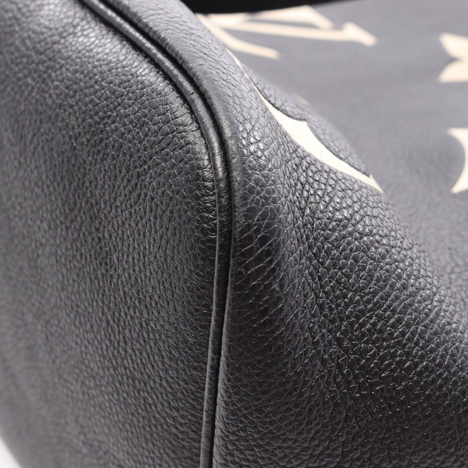 Louis Vuitton Tote Bag Neverfull MM Monogram Empreinte Black Beige Leather — view 5