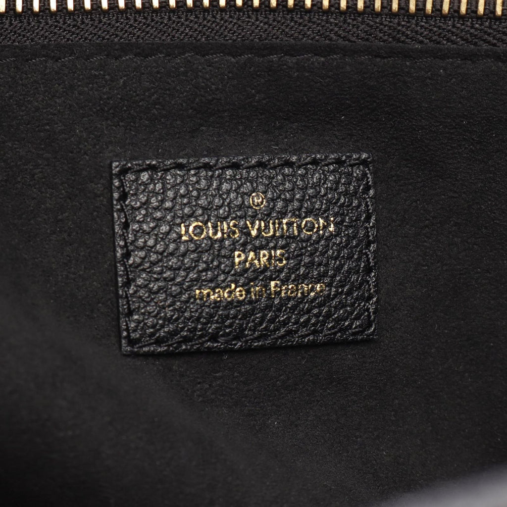 Louis Vuitton Tote Bag Neverfull MM Monogram Empreinte Black Beige Leather — view 4