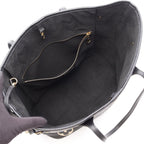 Louis Vuitton Tote Bag Neverfull MM Monogram Empreinte Black Beige Leather — view 3