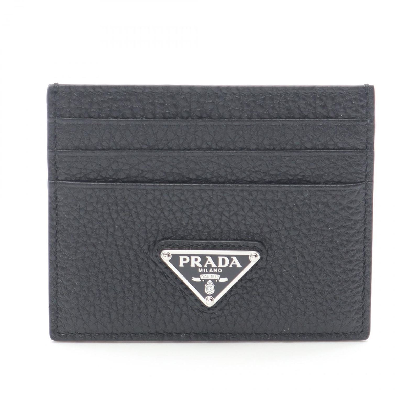 Prada Card Case Vitello Daino Trian Leather