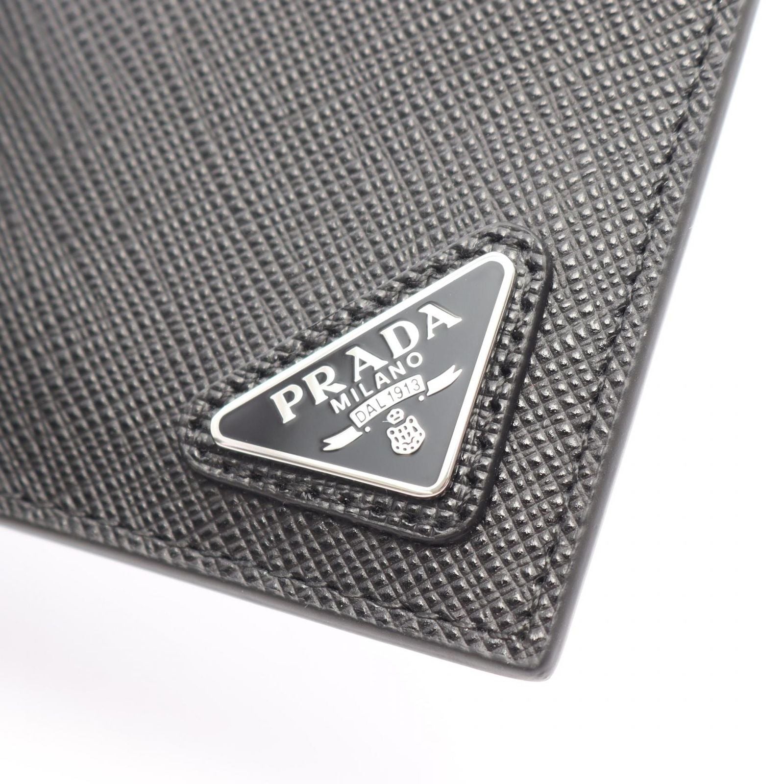 Prada Card Case Saffiano Triang Leather — view 5