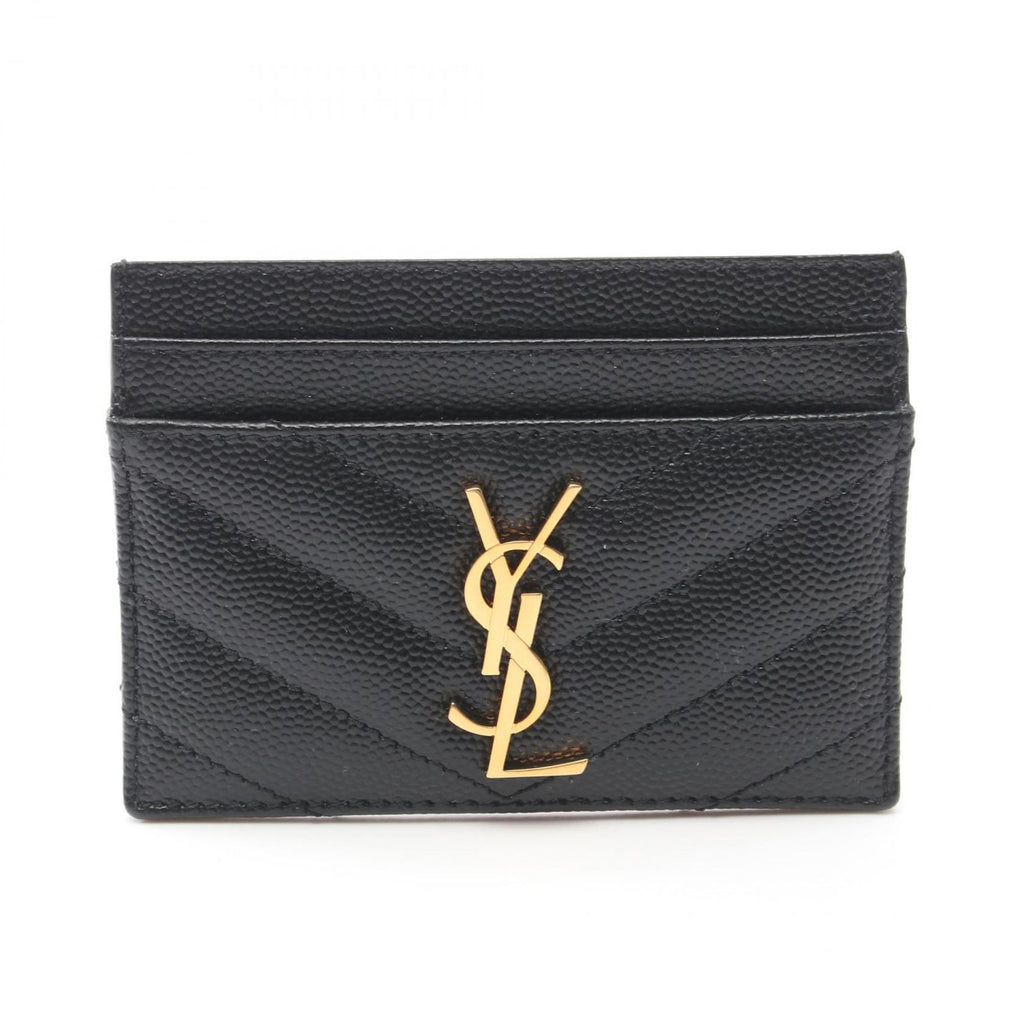 Saint Laurent Paris Card Case Quilted Leather