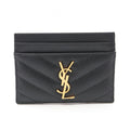 Saint Laurent Paris Card Case Quilted Leather