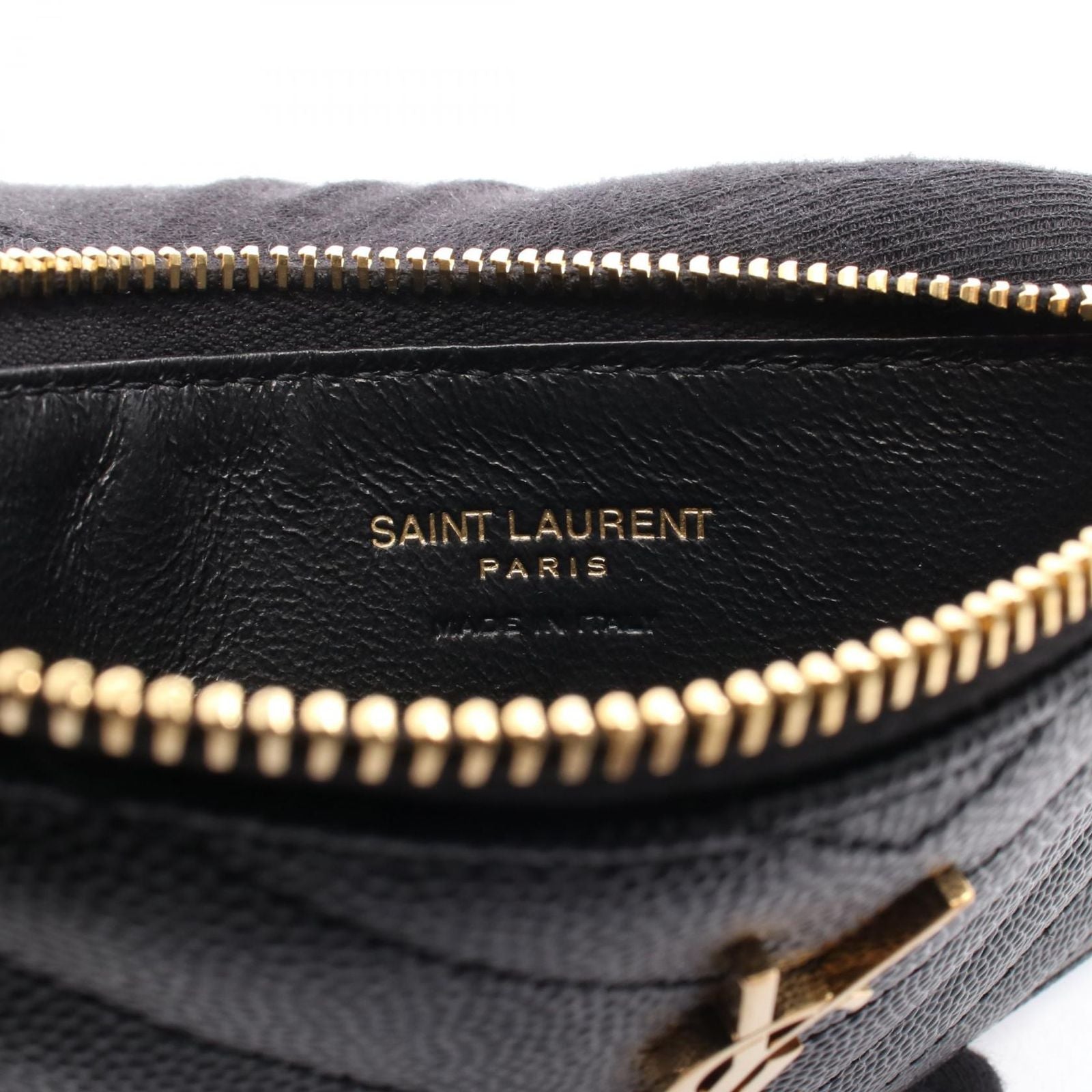 Saint Laurent Paris Coin Purse Monogram Fragment Zip Card Case Leather — view 4