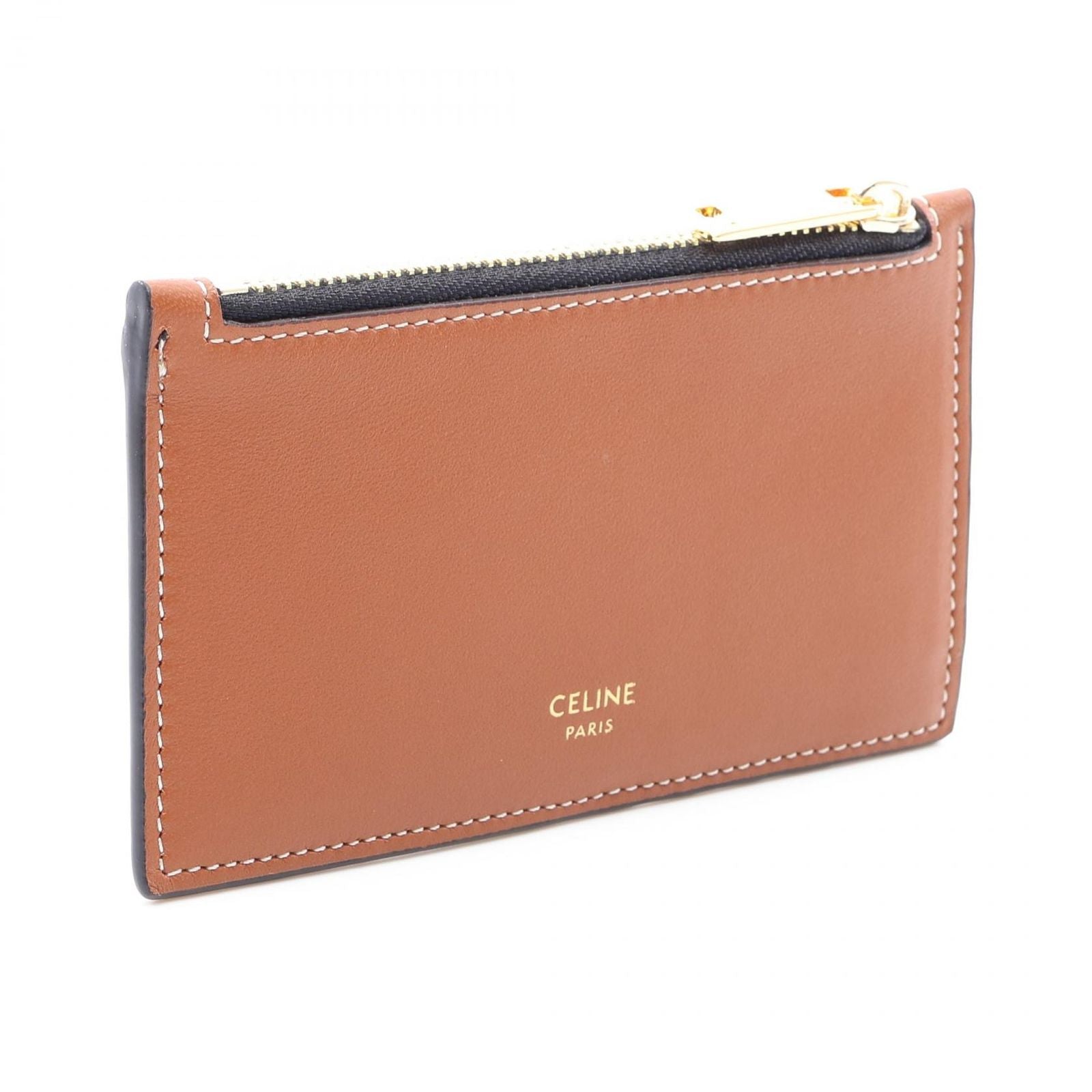 Celine Coin Purse Triomphe Leather Card Case — view 2