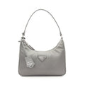 Prada Tessuto Saffiano Nylon Leather Shoulder Bag