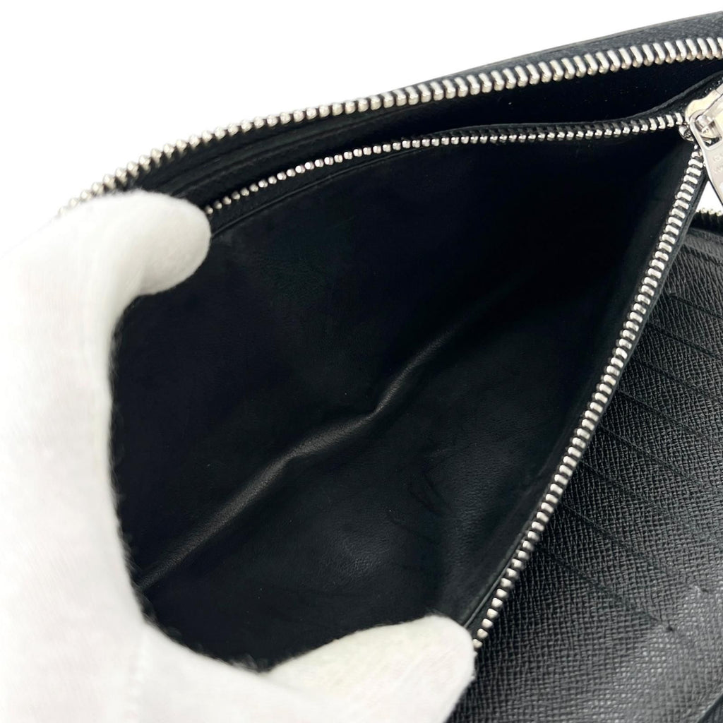 Louis Vuitton Zippy Wallet Verdical Damier Canvas Black — view 7