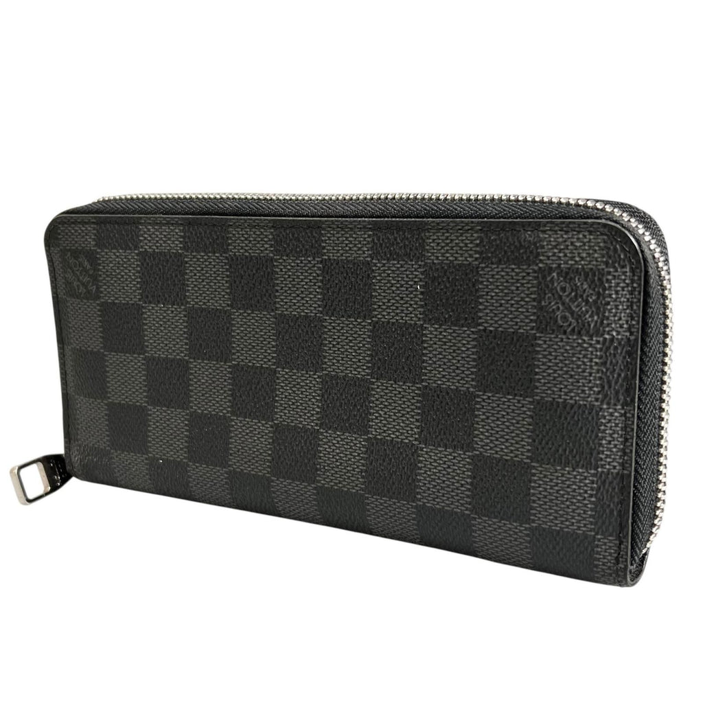 Louis Vuitton Zippy Wallet Verdical Damier Canvas Black — view 2