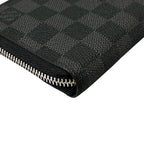 Louis Vuitton Zippy Wallet Verdical Damier Canvas Black — view 8