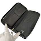 Louis Vuitton Zippy Wallet Verdical Damier Canvas Black — view 5