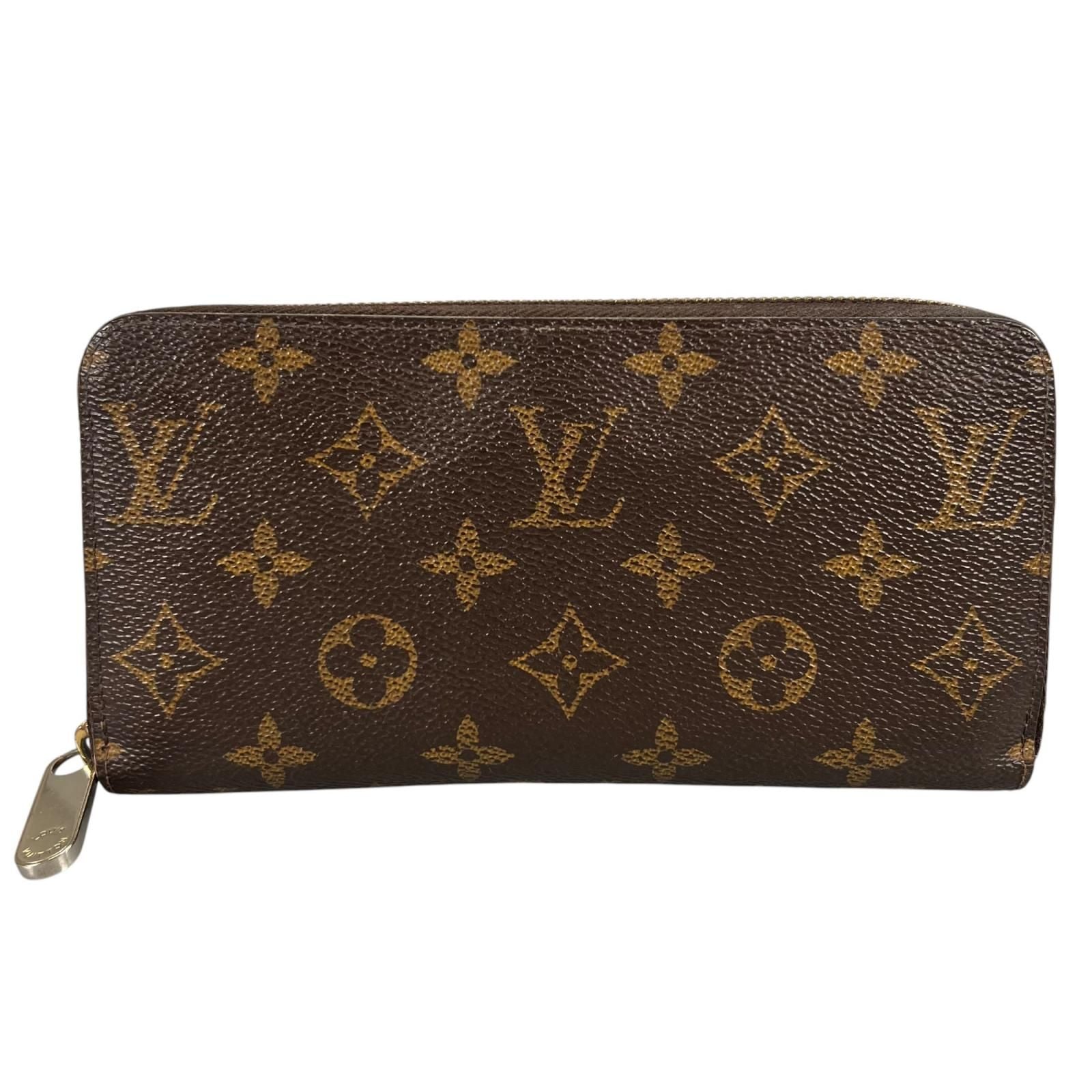 Louis Vuitton Zippy Wallet Fuchsia Monogram Canvas Brown