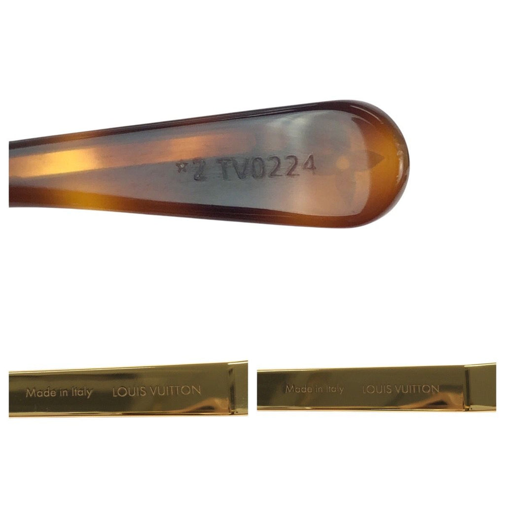 Louis Vuitton Petit Spcon Cat Eye Brown Pink Gold Acetate Sunglasses Eyewear — view 7