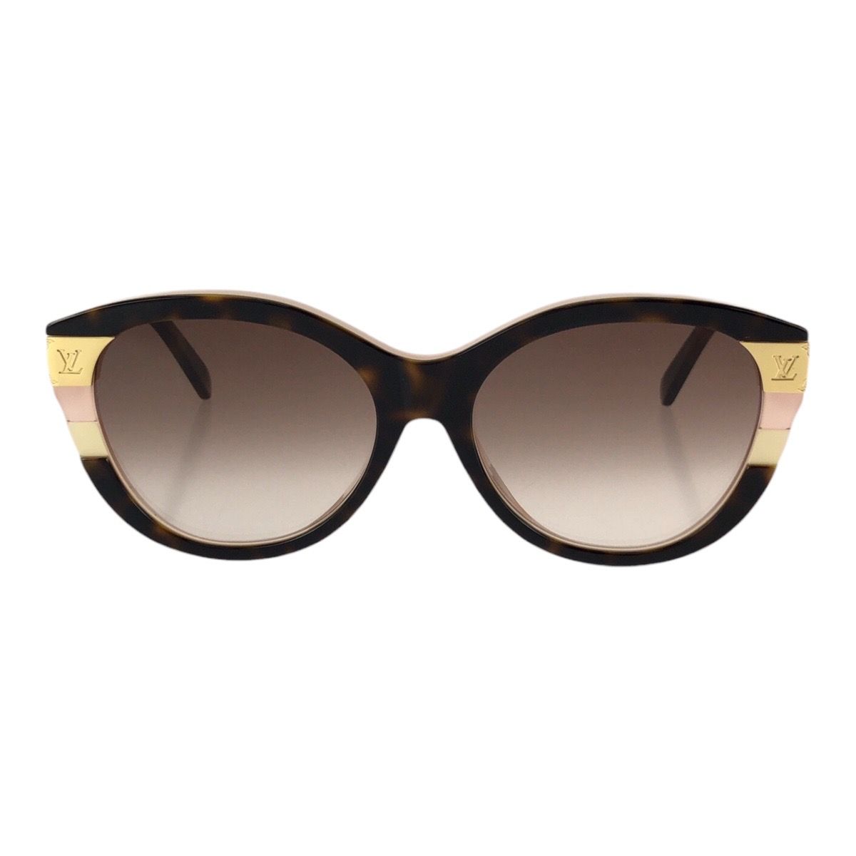 Louis Vuitton Petit Spcon Cat Eye Brown Pink Gold Acetate Sunglasses Eyewear — view 2