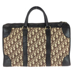 Dior Vintage Trotter Brown Canvas Leather Boston Bag Business — view 2