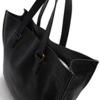 Prada Tote Bag Leather Black Shrink — view 5