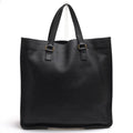 Prada Tote Bag Leather Black Shrink
