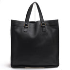 Prada Tote Bag Leather Black Shrink