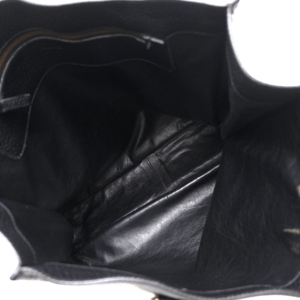 Prada Tote Bag Leather Black Shrink — view 7