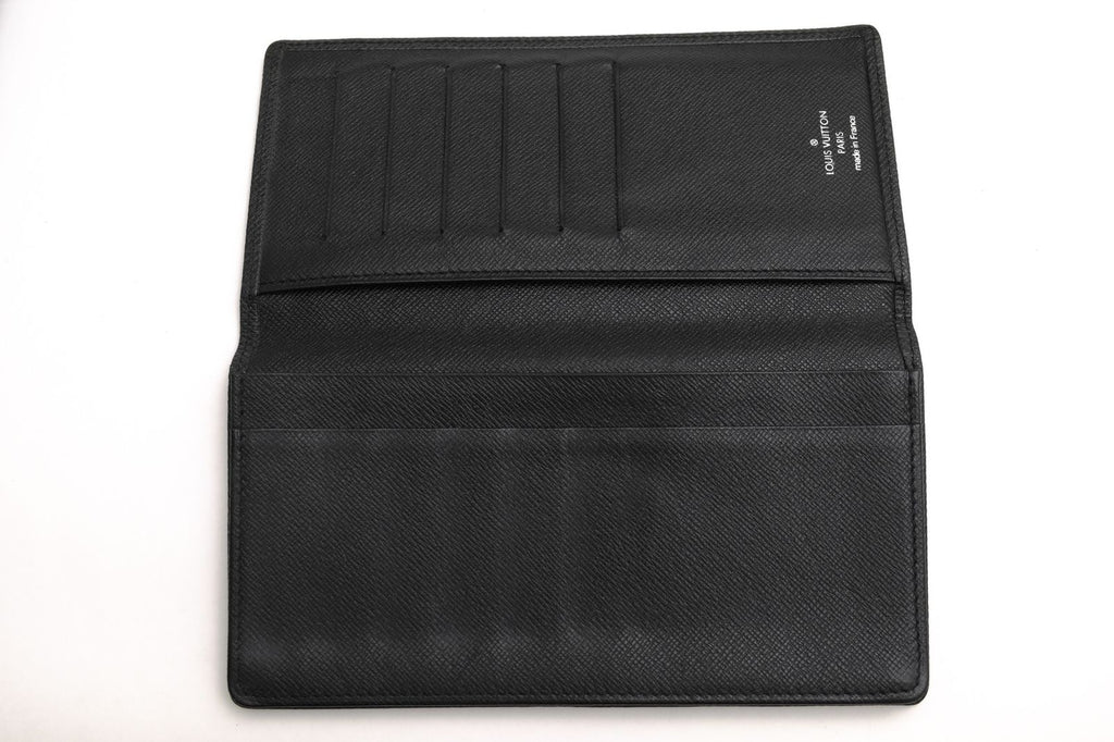 Louis Vuitton Wallet Leather Black Taiga Porto Cartes Credit No Coin Purse — view 5