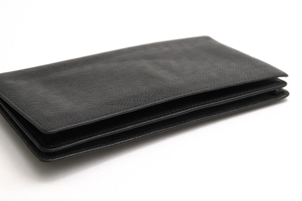 Louis Vuitton Wallet Leather Black Taiga Porto Cartes Credit No Coin Purse — view 4