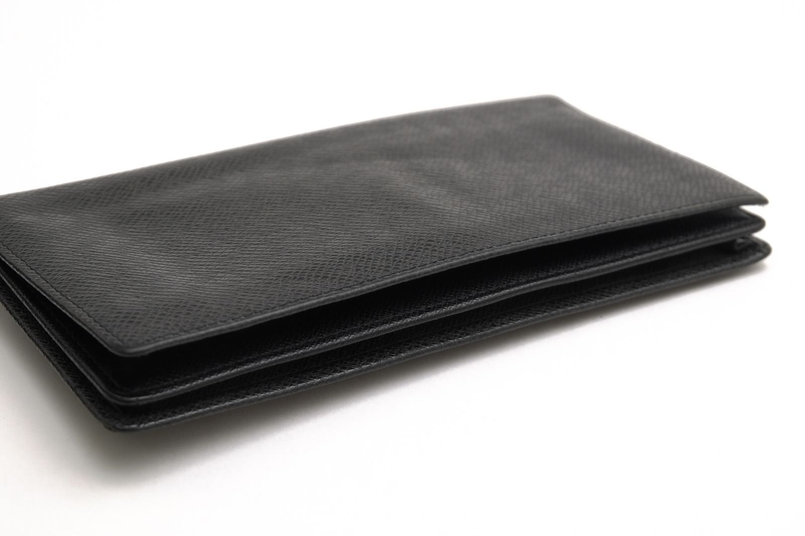 Louis Vuitton Wallet Leather Black Taiga Porto Cartes Credit No Coin Purse — view 4