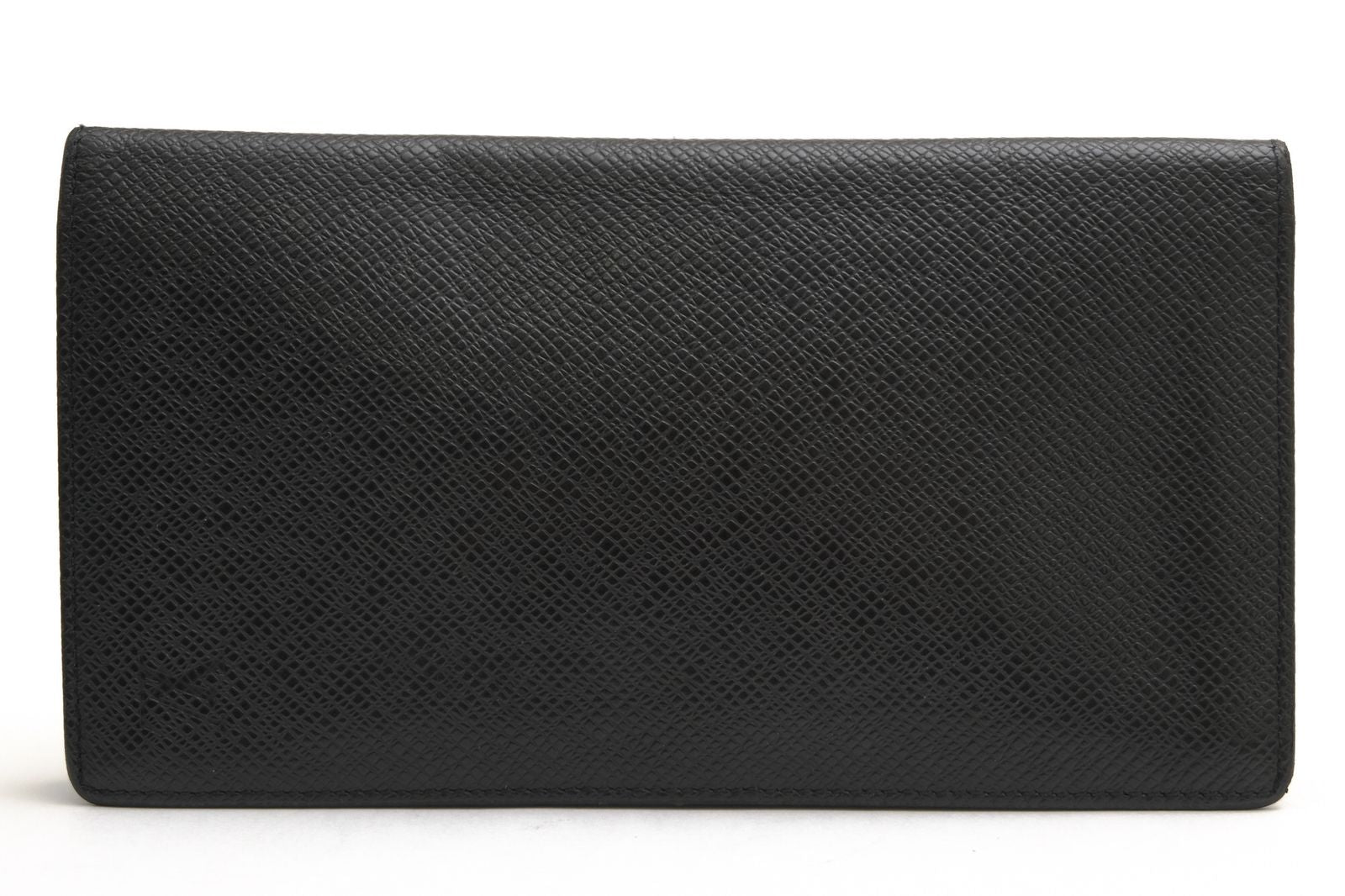 Louis Vuitton Wallet Leather Black Taiga Porto Cartes Credit No Coin Purse — view 2