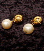 Chanel Earrings CC Logo Faux Pearl — view 2