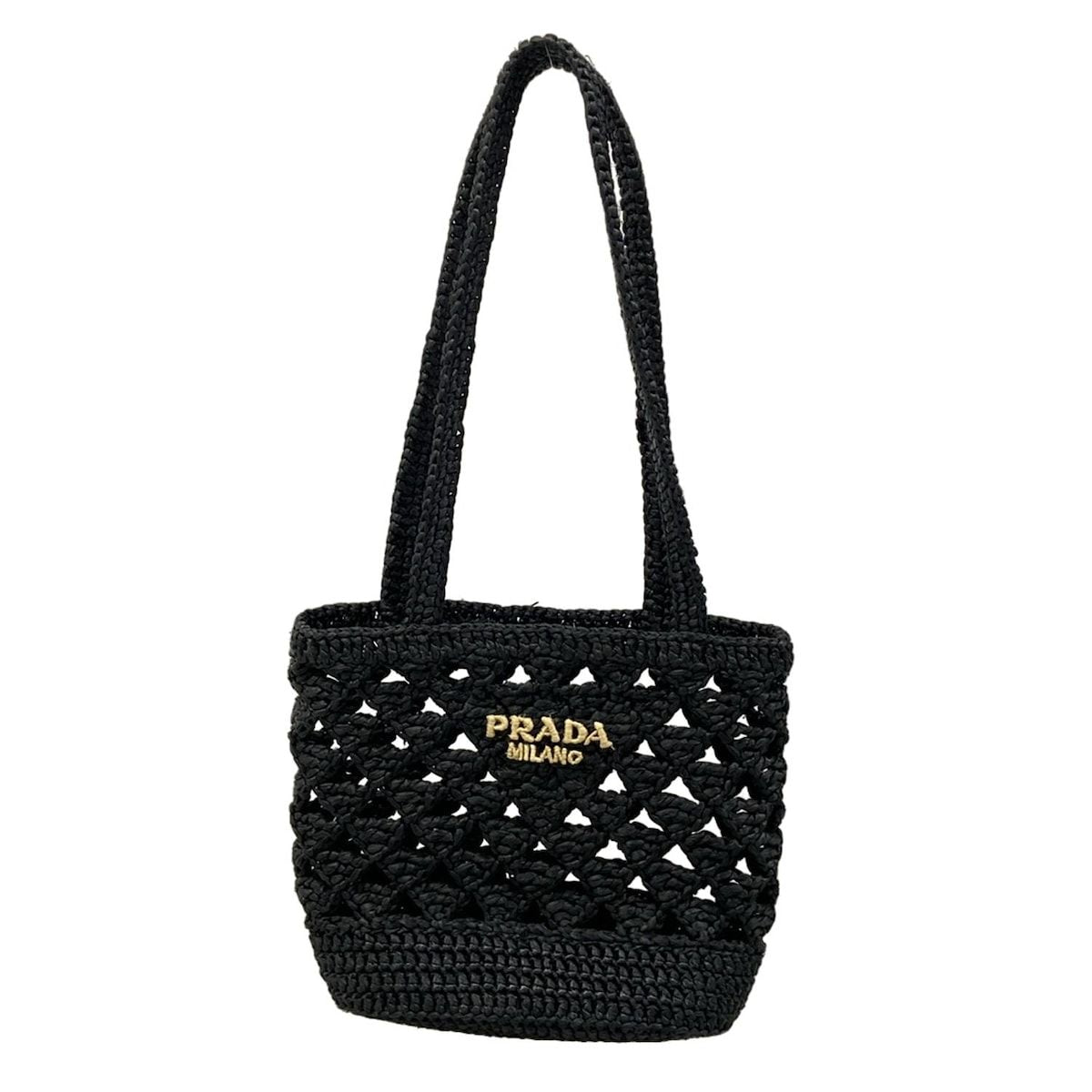 Prada Tote Clochette Black Braided Mini Bag