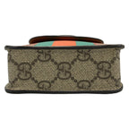 Gucci Shoulder Bag GG Plus Supreme Interlocking G Red Dark Brown Multi Leather — view 5