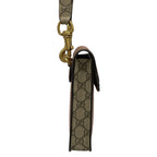 Gucci Shoulder Bag GG Plus Supreme Interlocking G Red Dark Brown Multi Leather — view 2