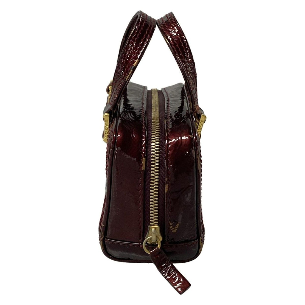 Loewe Handbag Micro Mini Amazona Bordeaux Leather with Key Ring — view 2