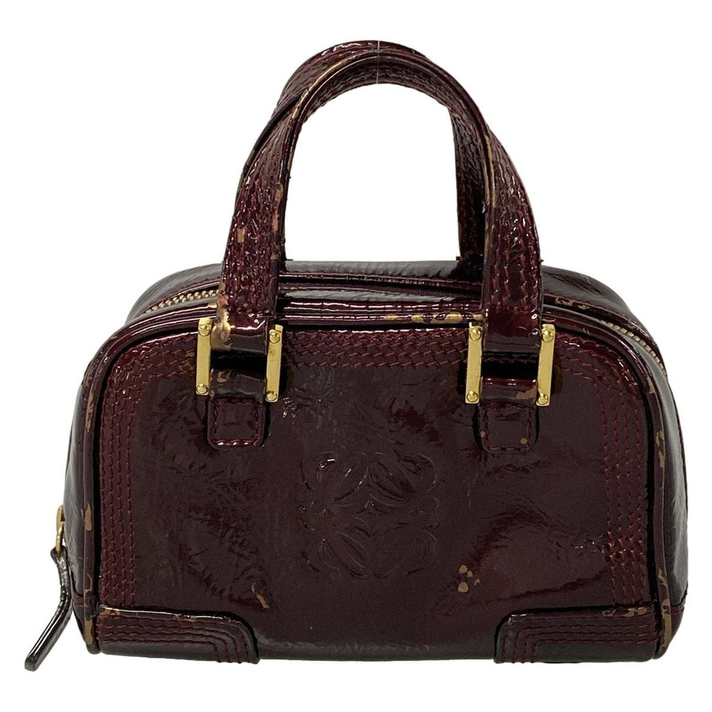 Loewe Handbag Micro Mini Amazona Bordeaux Leather with Key Ring