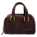 Loewe Handbag Micro Mini Amazona Bordeaux Leather with Key Ring