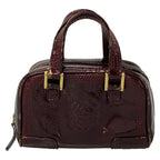 Loewe Handbag Micro Mini Amazona Bordeaux Leather with Key Ring
