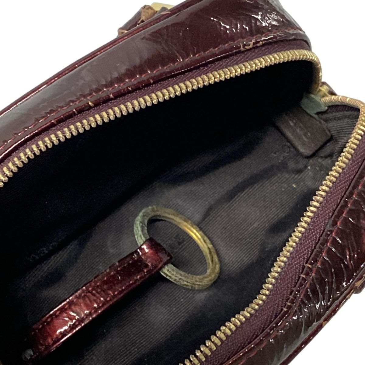 Loewe Handbag Micro Mini Amazona Bordeaux Leather with Key Ring — view 7
