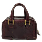 Loewe Handbag Micro Mini Amazona Bordeaux Leather with Key Ring — view 3