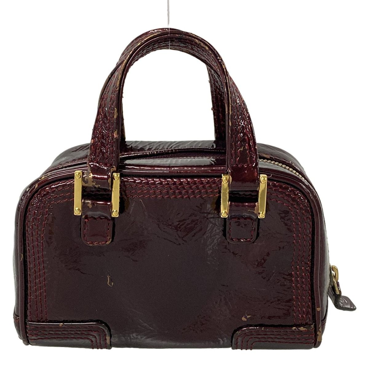 Loewe Handbag Micro Mini Amazona Bordeaux Leather with Key Ring — view 3