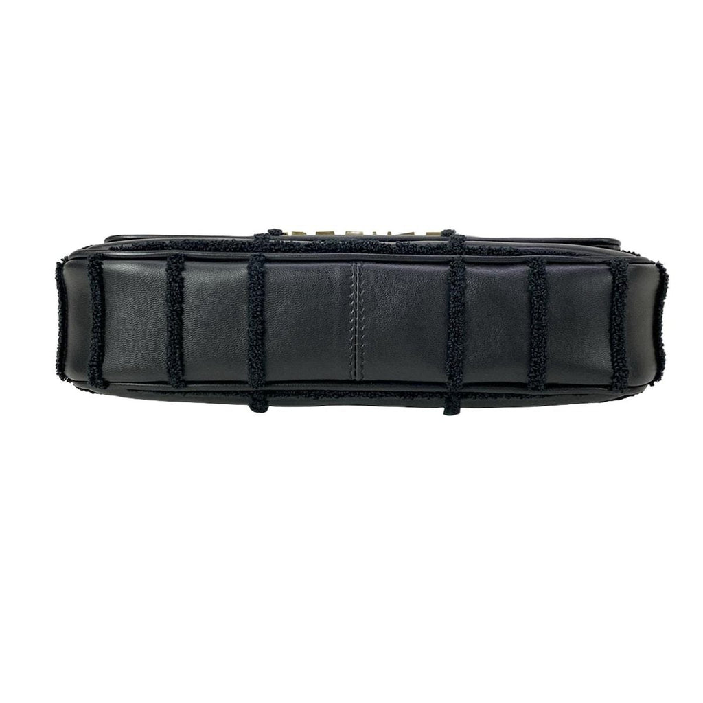 Celine Shoulder Bag Matelasse Monochrome Black Chain Leather — view 5