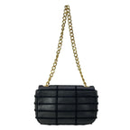 Celine Shoulder Bag Matelasse Monochrome Black Chain Leather — view 3