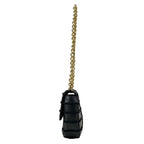 Celine Shoulder Bag Matelasse Monochrome Black Chain Leather — view 4