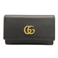 Gucci Key Case GG Marmont Black Hook Leather Key Holder