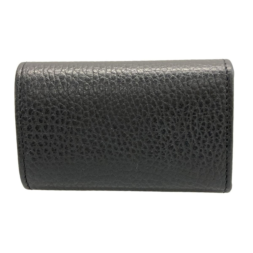 Gucci Key Case GG Marmont Black Hook Leather Key Holder — view 2
